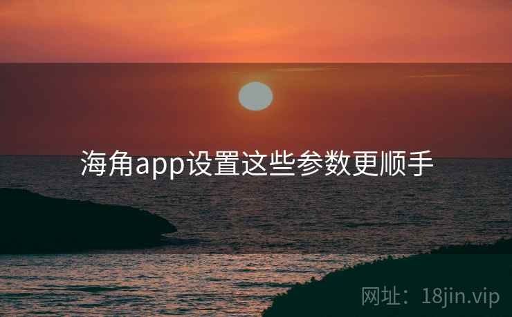 海角app设置这些参数更顺手 海角app设置这些参数更顺手